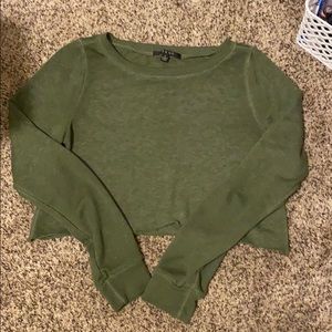 Army Green Crop Top